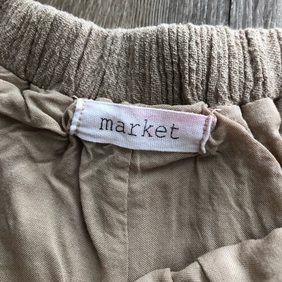 Market boho tan taupe tassel shorts XS-M - Picture 8 of 8